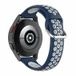 Samsung Galaxy Siliconen sportbandje met gesp - Donkerblauw + wit - 40mm & 44mm