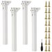 Elzusha - 4 Stuks Pieds de Table Pliants 60 cm - Métal Blanc - Universel Avec Protections de Sol