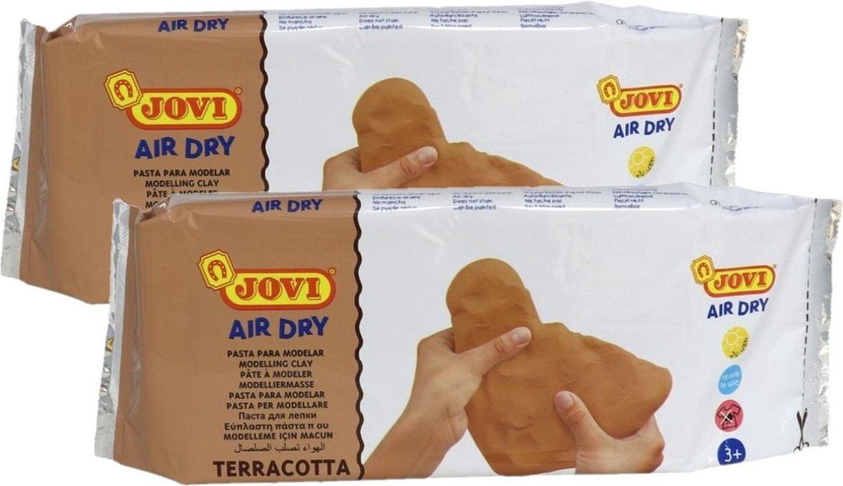 Gerim Kinder speelgoed klei 2 kilo terracotta - Boetseer/boetseren klei