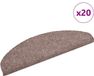 vidaXL Trapmatten Zelfklevend 20 stuks 65x21x4 cm Lichtbruin