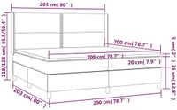 vidaXL Boxspringbed met matras, fluweel, zwart, 200x200 cm
