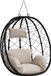 vidaXL Fauteuil suspendu en polyrotin 91 x 54,5 x 107 cm taupe