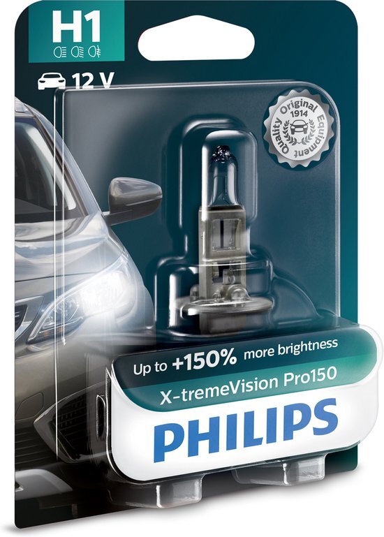 Philips Reservelamp Auto H1 X-treme Vision Pro150 55w Transparant