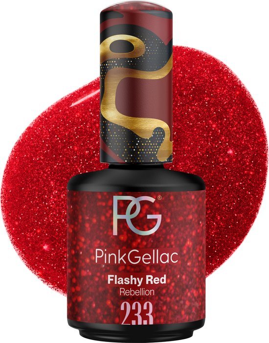 Pink Gellac - Flashy Red - Gellak - Vegan - Rood - Glanzend - 15ml