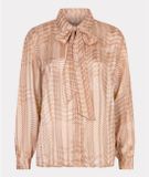 Esqualo Damen-Shirt gestreift Langarm Baumwolle LIGHT ROSE/SAND XL (42)