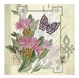 Lieveheersbeestje borduurset Distelboeket, kruissteekset ca. 32,2 x 32,2 cm, complete set voor een hoekig borduurmotief, handwerkhobby voor volwassenen en kinderen vanaf 8 jaar.