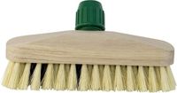 Merkloos Betra Schrobber fiber/anker - met steelhouder - hout - bezem - 6.5 x 23 cm