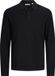 JACK&JONES JJEAUSTIN KNIT LS POLO SN Heren Polo Zwart L