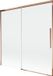 Mexen Rox paroi de douche 2 pièces coulissant 160 x 150 cm, transparent, or rose