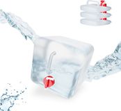 Relaxdays Opvouwbare jerrycan - set van 4 - 5 l - met kraan