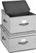 Boîte de rangement avec couvercle 2x - Boîte pliante extra large pour armoire et étagère - 40x50x25 cm - Boîte de rangement pliable - Gris-Beige - Lot de 2
