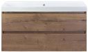 BES LED Maxx XL Badmeubelset 120 cm - Tabacco - Wastafel Just Enkel Zonder Kraangat