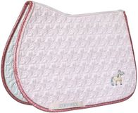 Kentucky Horsewear Zadeldoek Eenhoorn Hoofd Glitter Pony Lichte Roos