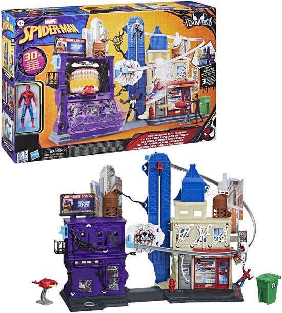 Marvel Spider-Man VenomVersus Web Slinging City, speelset voor kinderen, leeftijd 4+