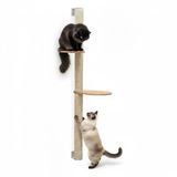 eyepower Omnideal 132 cm Wandkrabpaal met 2 Bamboe Planken