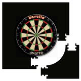 Karella Surround Quadro, 4-teilig EVA, Dartboard Catchring, anneau de réception pour tous les tableaux de fléchettes, noir, bordure de fléchettes, panneau arrière pour fléchettes en acier, protection murale, champ de réception carré pour fléchettes