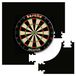 Karella Surround Quadro, 4-teilig EVA, Dartboard Catchring, anneau de réception pour tous les tableaux de fléchettes, noir, bordure de fléchettes, panneau arrière pour fléchettes en acier, protection murale, champ de réception carré pour fléchettes