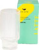 CHiATO Gegroefd latte glas CHiATO, 320 ml