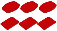 Puluz Set Van 6 Vhb Stickers Voor Osmo Action / Gopro Rood