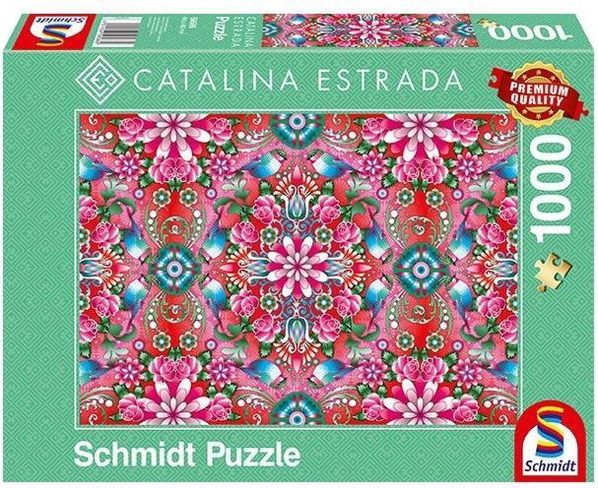 Schmidt legpuzzel 1000 stukjes Red Rosebush, Catalina Estrada