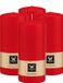 Wiedemann Cilinderkaars/stompkaars - 4x - rood - 15 x 7 cm - 63 branduren