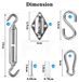 Kit de montage pour voiles d'ombrage, set Inox 42 pièces