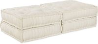 vidaXL - Modulebankeenheid - 2 - st - Stof - Crèmekleurig - 140 - x - 70 - x - 36 - cm