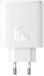 Baseus Cube Pro Trio Power Adapter 2x USB-C / USB-A 65W Wit