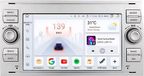 Ford Autoradio met Bluetooth, CarPlay, compatibel met Apple en Android, audiosysteem, navigatie. Navigatiesysteem voor Ford Focus, Mondeo, Fiesta, Transit, Kuga, C-Max en S-Max Galaxy