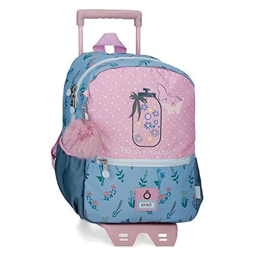 Enso We Love Flowers Kleuterschoolrugzak - Roze - 9,6 l
