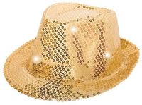 Folat - Gouden Trilby Hoed met Glitters