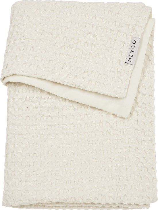 Meyco Baby Waffle Cotton Ledikant Deken - Nature - 100x150cm