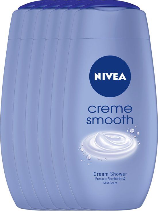 Nivea Creme Smooth - 250 ml - Douchecrème - 6 st - Voordeelpakket