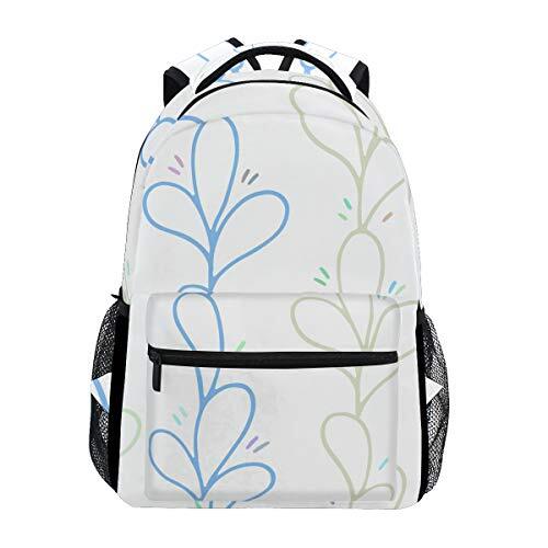 FANTAZIO Rugzakken Leuke Gras School tas weven Daypack met rits OneSize 1 exemplaar