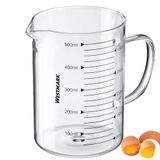 Westmark Glazen Maatbeker – Voor het afmeten van ingrediënten voor bakken en koken, Magnetronbestendig, Temperatuurbestendig, Ergonomisch Handvat – 0,5 liter