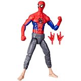Hasbro F3852 Legends Series Spider-Man Across The Spiderverse (Part One) 15 cm grote Peter B. Parker figuur 2 accessoires Meerkleurig