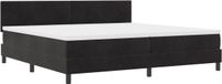vidaXL Boxspring bed met hoofdeinde Zwart 200 x 200 cm Fluweel