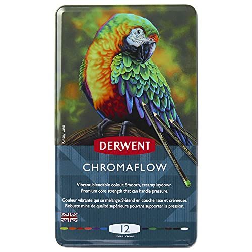 Derwent Chromaflow Kleurpotloden in Blik - Set van 12 - 2305856