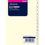 Pocket Filofax Pocket A-Z index crème 2 letters per tab