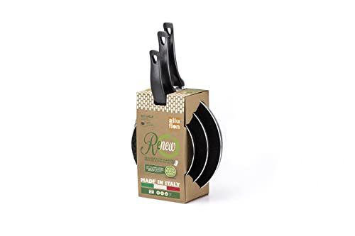 ALLUFLON Vesuvia Renew Pannenset 20-24-28 cm - Gerecycled Aluminium - Made in Italy