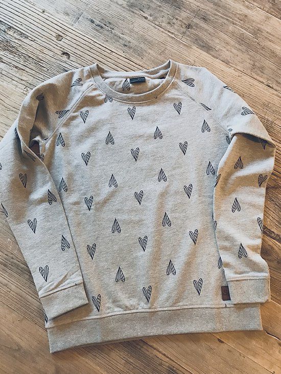 Cheeky and Dutch Hearts Sweater Grijs L