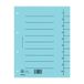 DONAU 8610001-10 100 stuks tabbladen, blauw/karton, gerecycled karton 250 g/m², DIN A4, 4-voudig geperforeerd