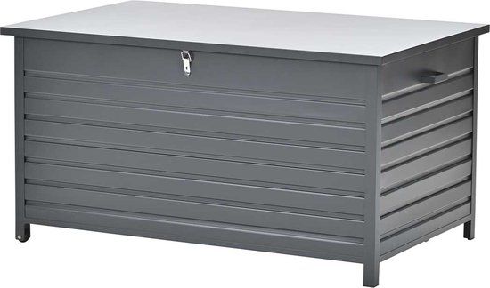 Garden Impressions Cambridge Kussenbox - Aluminium - 141x73 cm - Carbon Black