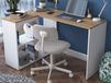HATTEM Bureau d'angle blanc/chêne