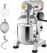 Vevor Robot pâtissier, Pétrin professionnel avec cuve Inox de 30 Qt, Robot de cuisine électrique robuste de 1500 W 3 vitesses 108/199/382 tr/min, crochet pétrisseur fouet inclus, batteur sur socle pour boulangerie pizzeria
