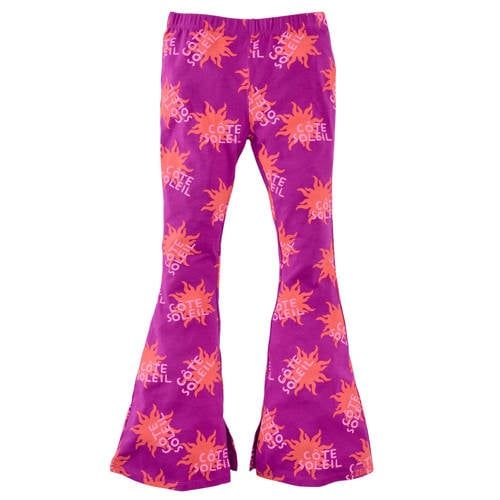 Z8 kids flared broek Amani violet/oranje/lichtroze
