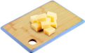 Kesper Snijplank Bamboe Hout Blauwe Rand 23 x 15 cm