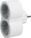 Legrand Domino contactstop 2x2P+A schuko aan voorzijde wit-grijs