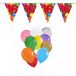 Folat Verjaardag 16 jaar feestartikelen set - 50x ballonnen - 2x leeftijd print vlaggenlijnen