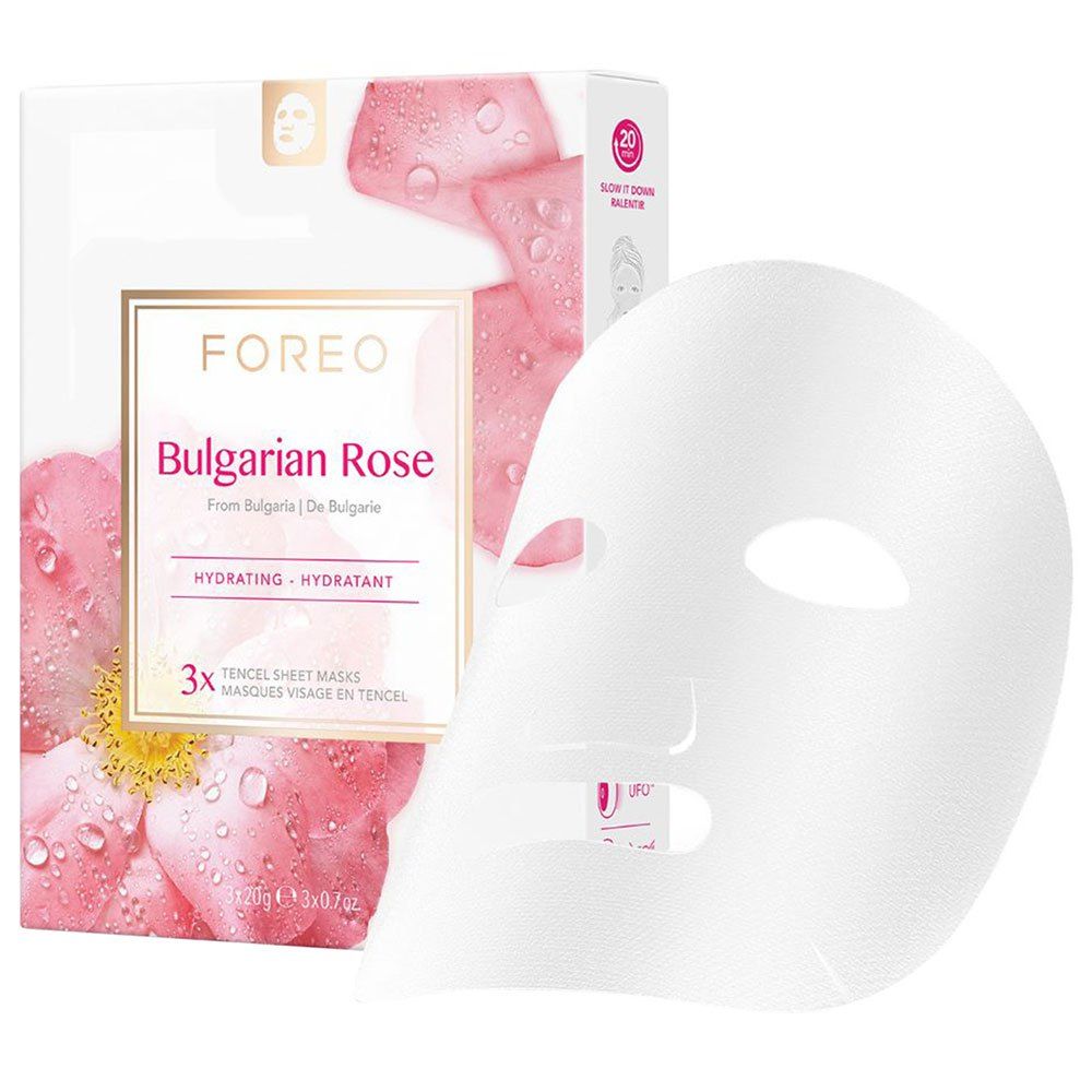 Foreo Bulgarian Rose Cleansing Mask - 3 Pieces - For Women - For Ageing and Dry Skin